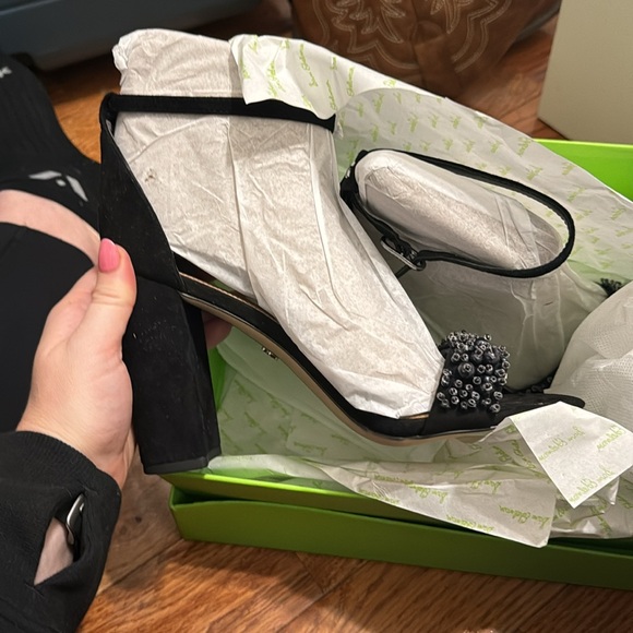 Brand new Sam Edelman size 8.5 women’s black heels. Chunky 3 inch heels - Picture 3 of 5
